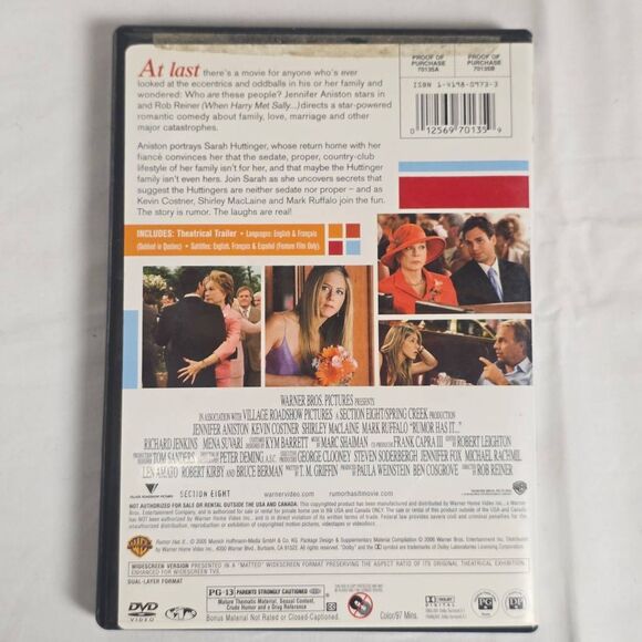 Rumor Has It... (2005, Widescreen DVD) - Picture 3 of 3